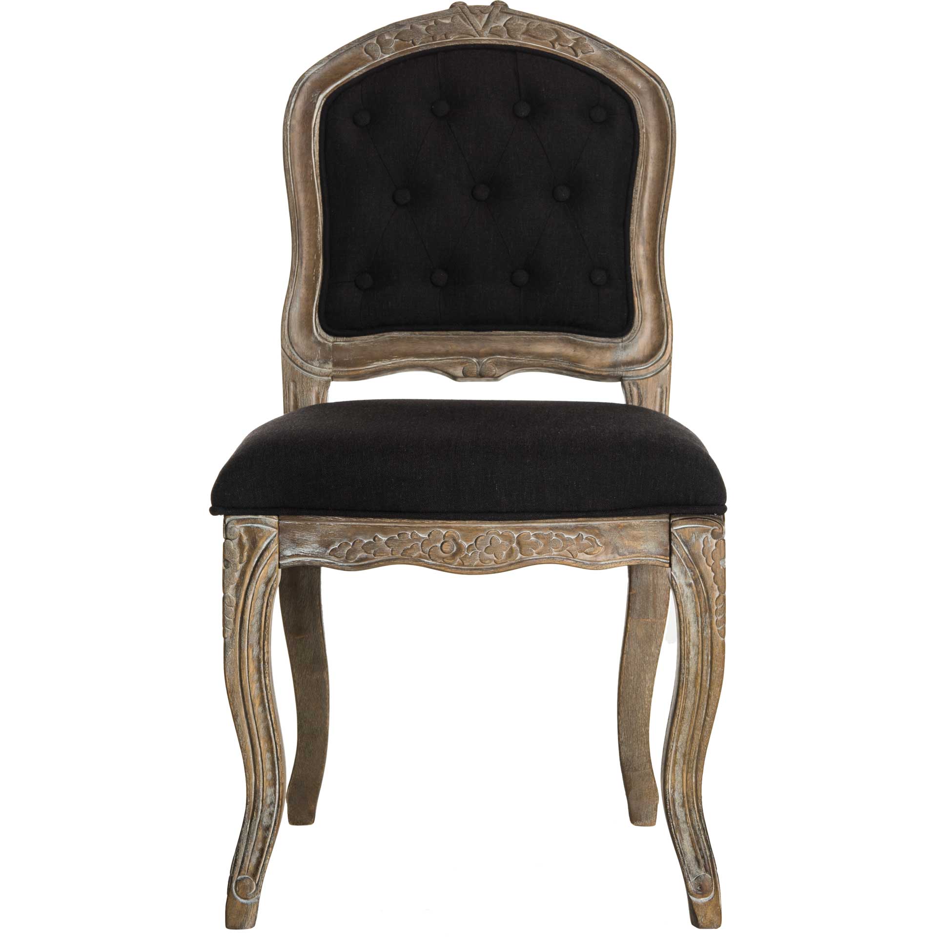 Eliezer Dining Chair Black/Rustic Oak (Set of 2) - Image 3