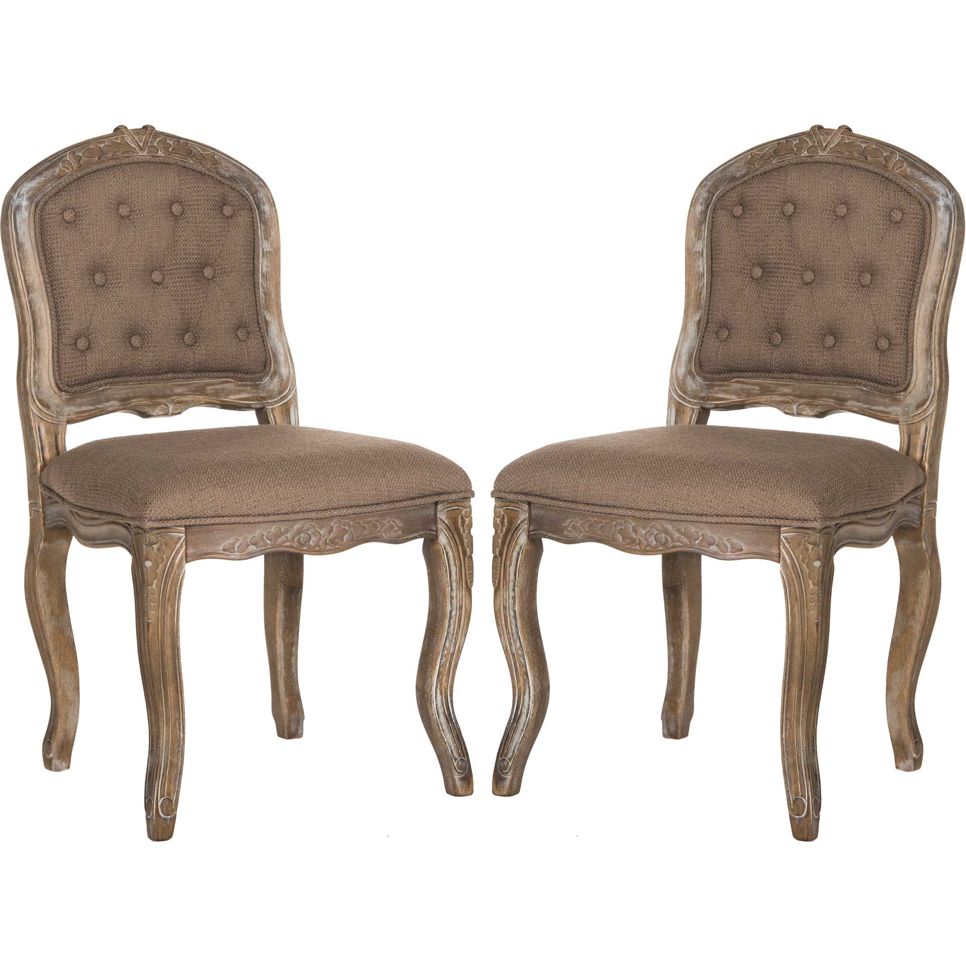 Eliezer Dining Chair Dark Brown/Rustic Oak (Set of 2) - Image 2