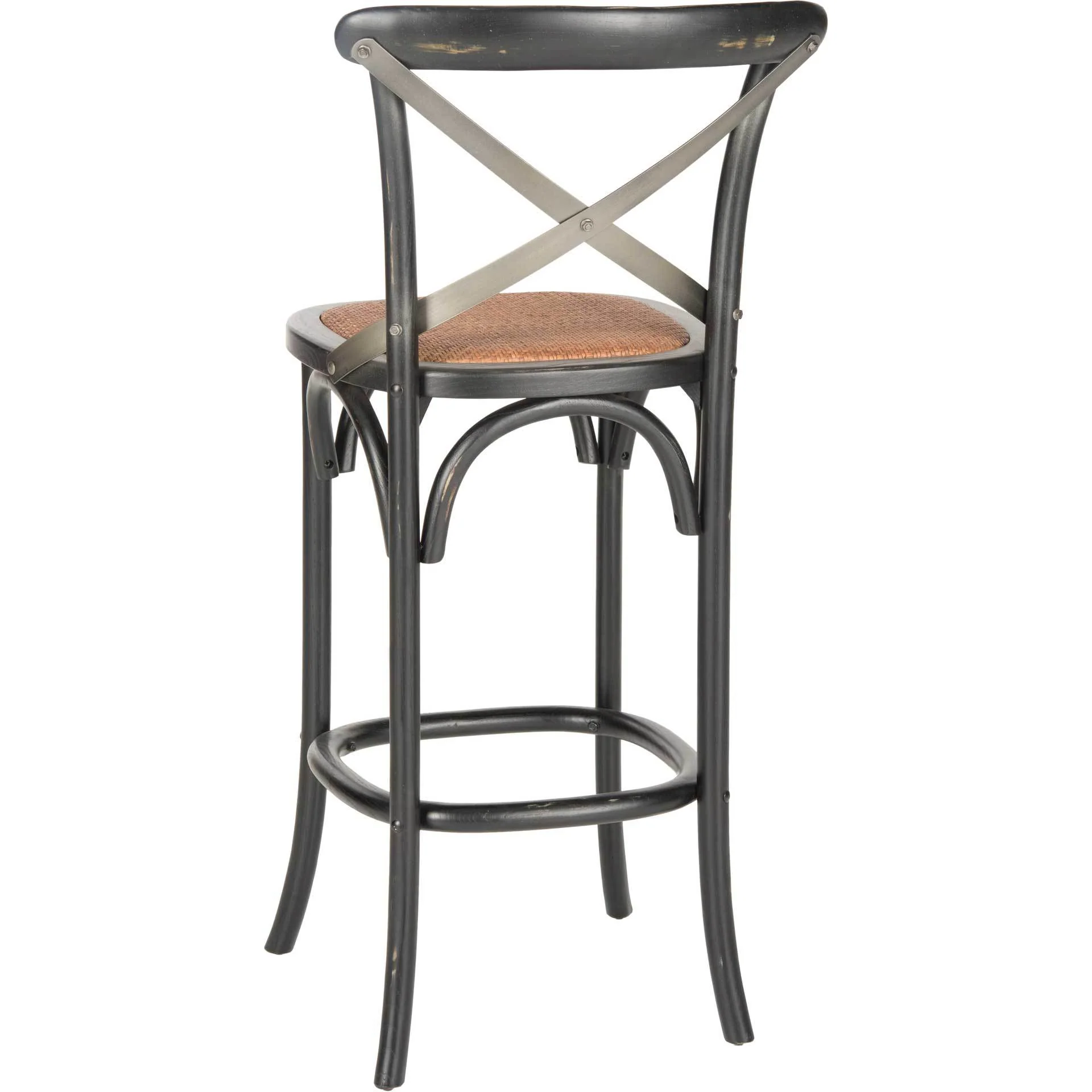 Elisabeth X Back Bar Stool Distressed Hickory/Medium Brown - Image 3