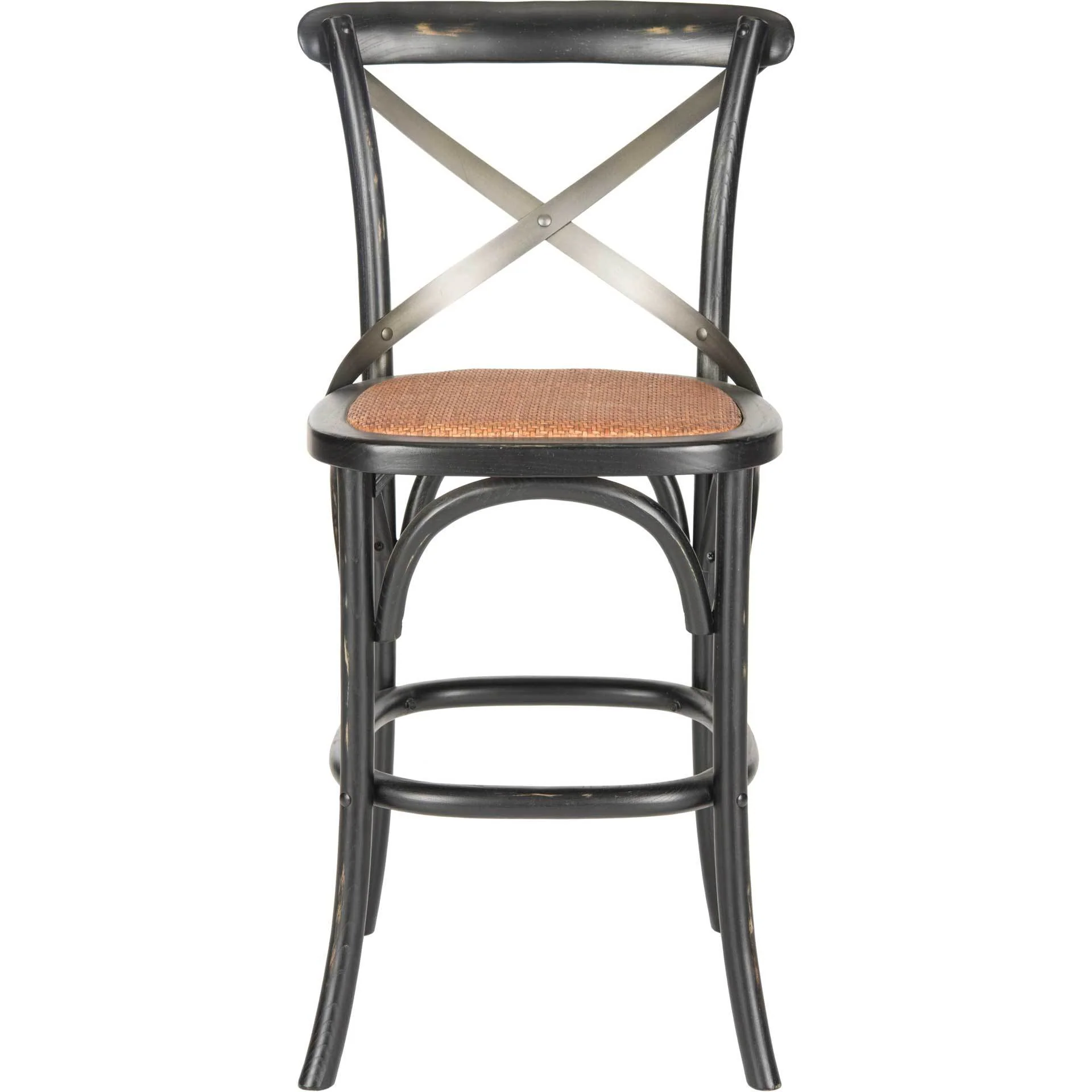 Elisabeth X Back Bar Stool Distressed Hickory/Medium Brown - Image 7
