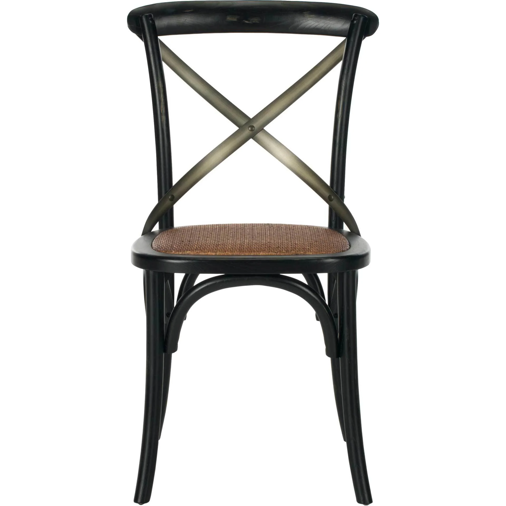 Elisabeth X Back Farmhouse Side Chair Distressed Hickory (Set of 2) - Image 3
