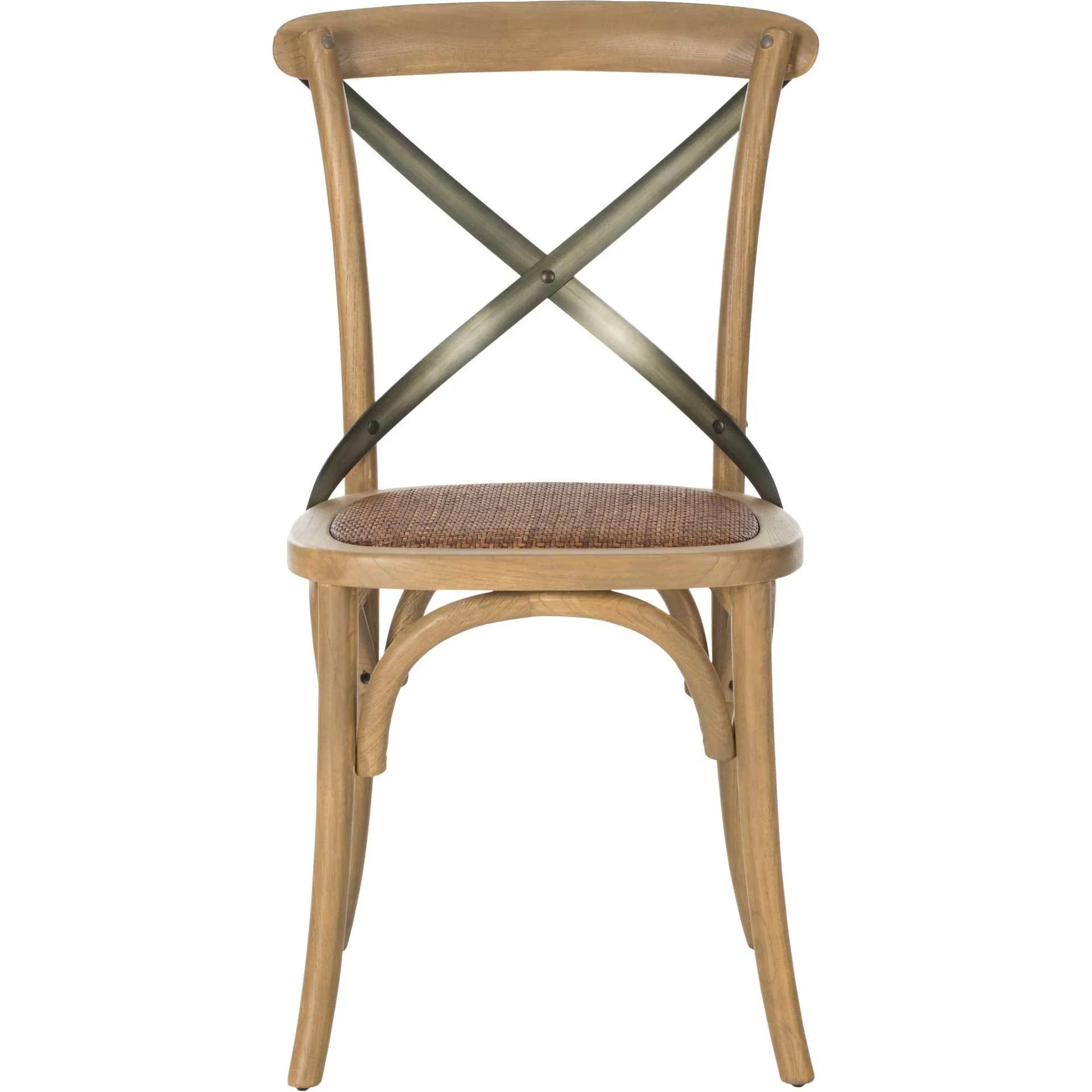 Elisabeth X Back Farmhouse Side Chair Weathered Oak (Set of 2) - Image 3