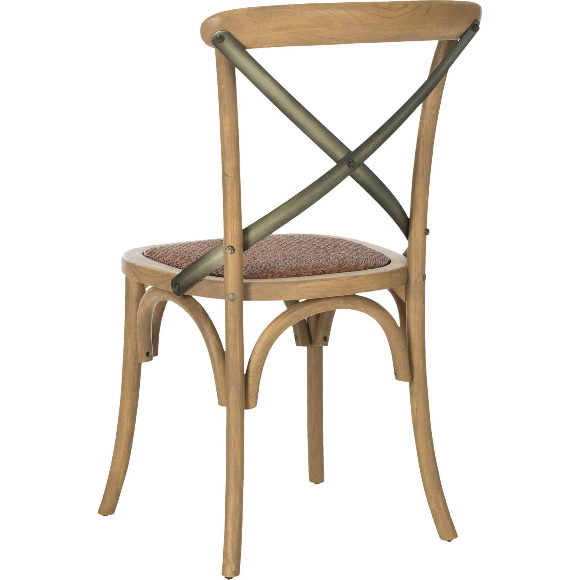 Elisabeth X Back Farmhouse Side Chair Weathered Oak (Set of 2) - Image 4