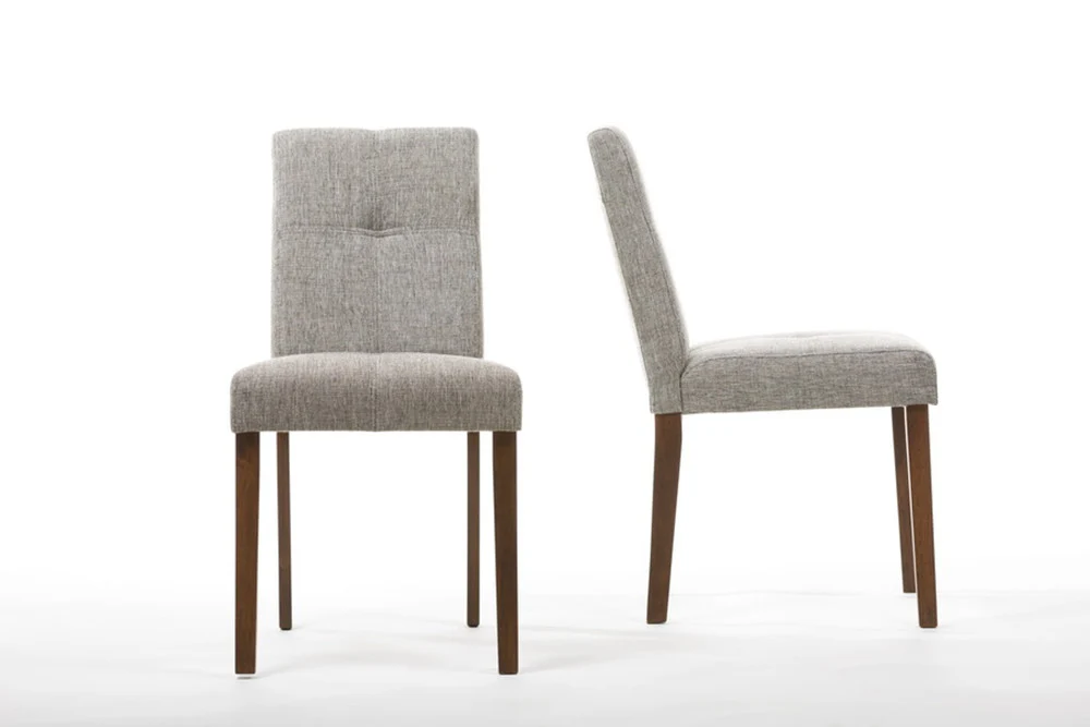 Elise Gray Linen Chair Gray (Set of 2) - Image 2