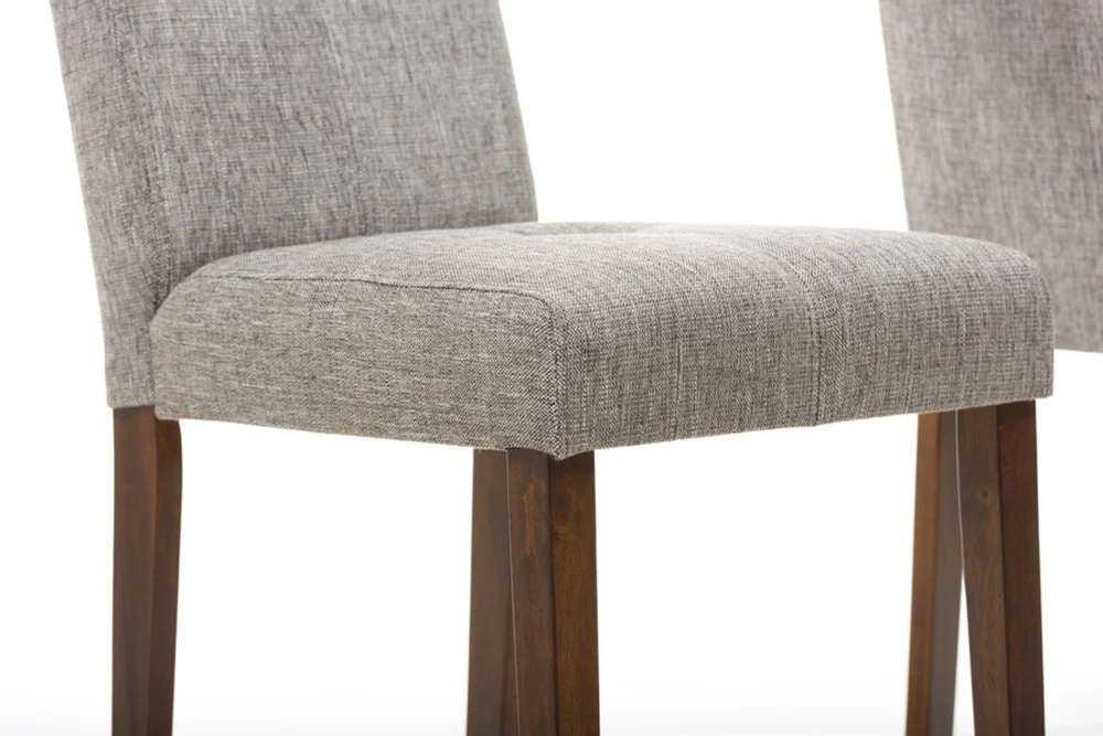 Elise Gray Linen Chair Gray (Set of 2) - Image 3