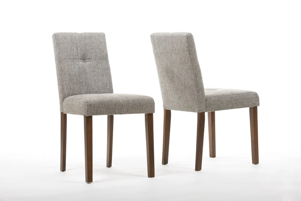 Elise Gray Linen Chair Gray (Set of 2) - Image 4