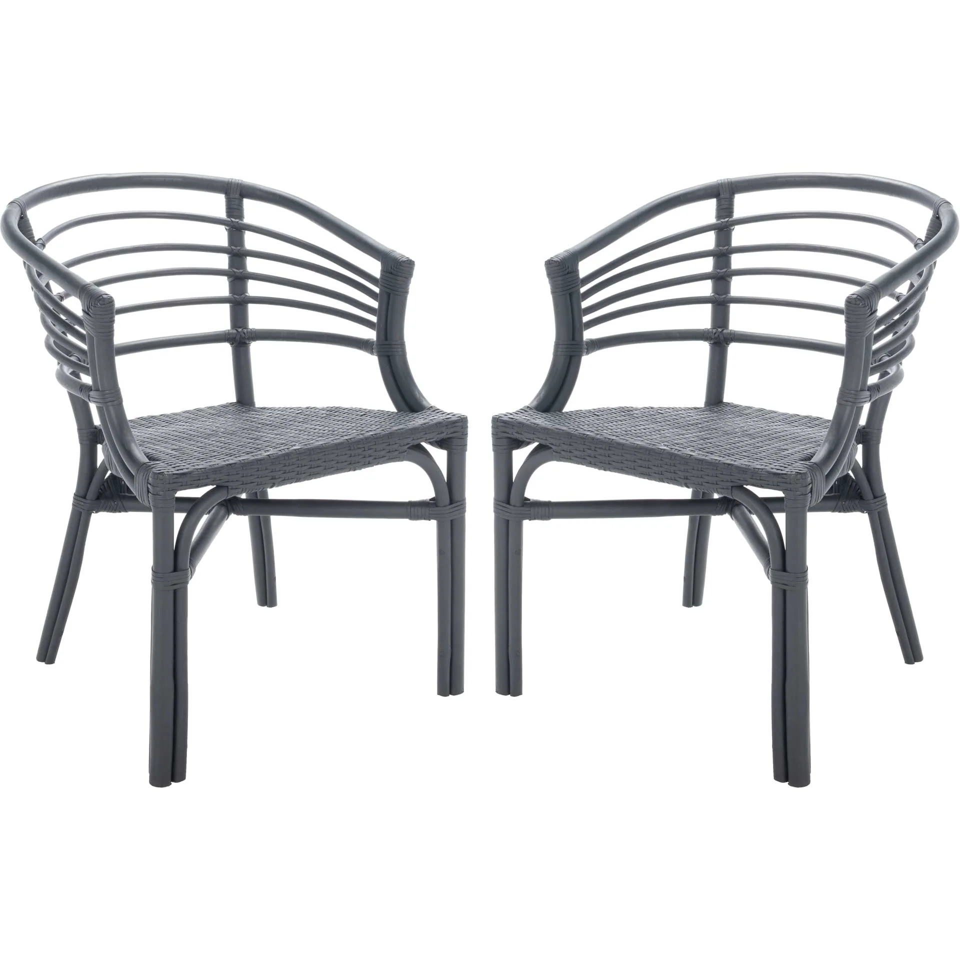Elisio Rattan Dining Chair Black (Set of 2) - Image 2