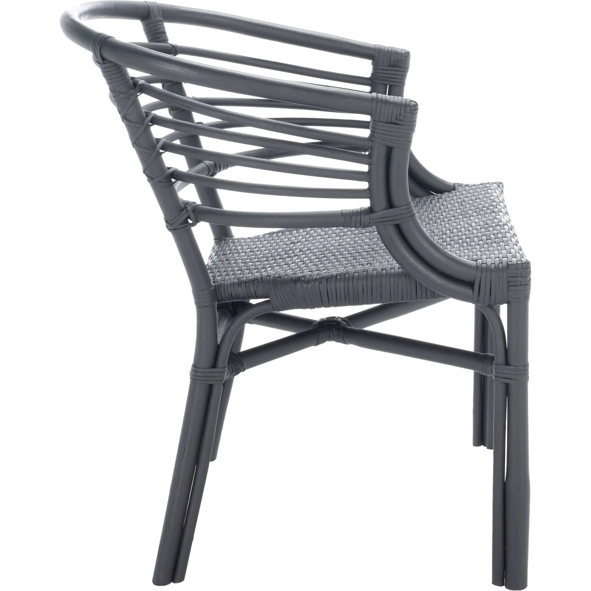 Elisio Rattan Dining Chair Black (Set of 2) - Image 3
