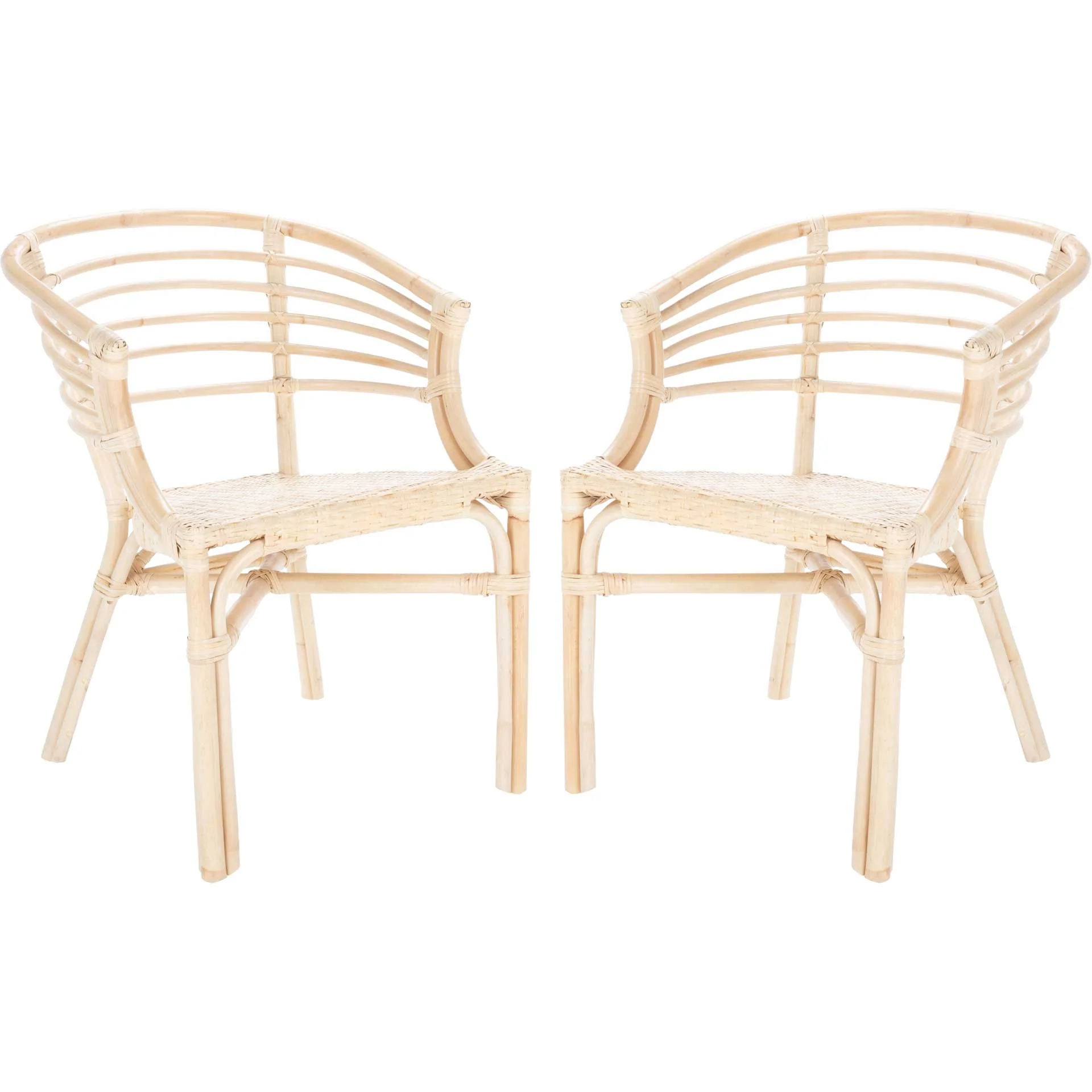 Elisio Rattan Dining Chair Natural (Set of 2) - Image 2