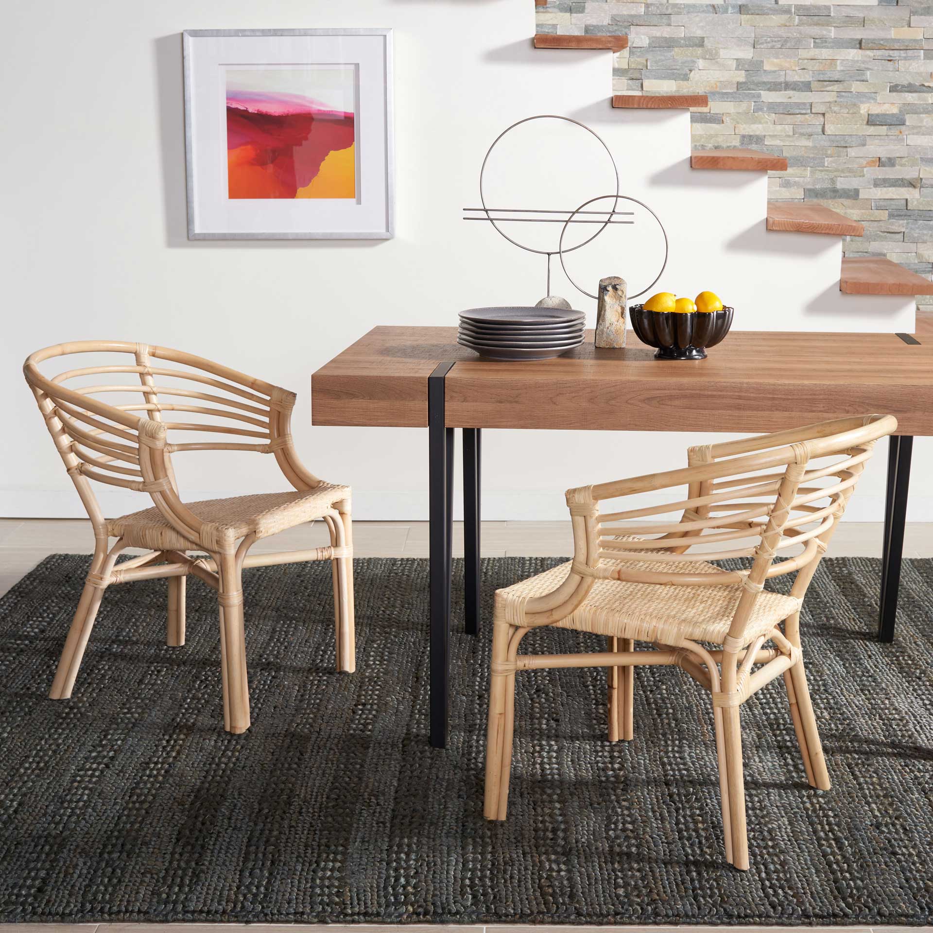 Elisio Rattan Dining Chair Natural (Set of 2) - Image 7