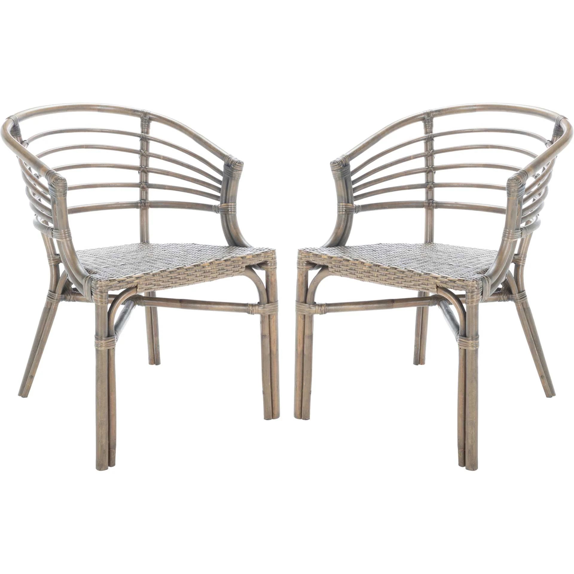 Elisio Rattan Dining Chair Walnut (Set of 2) - Image 2