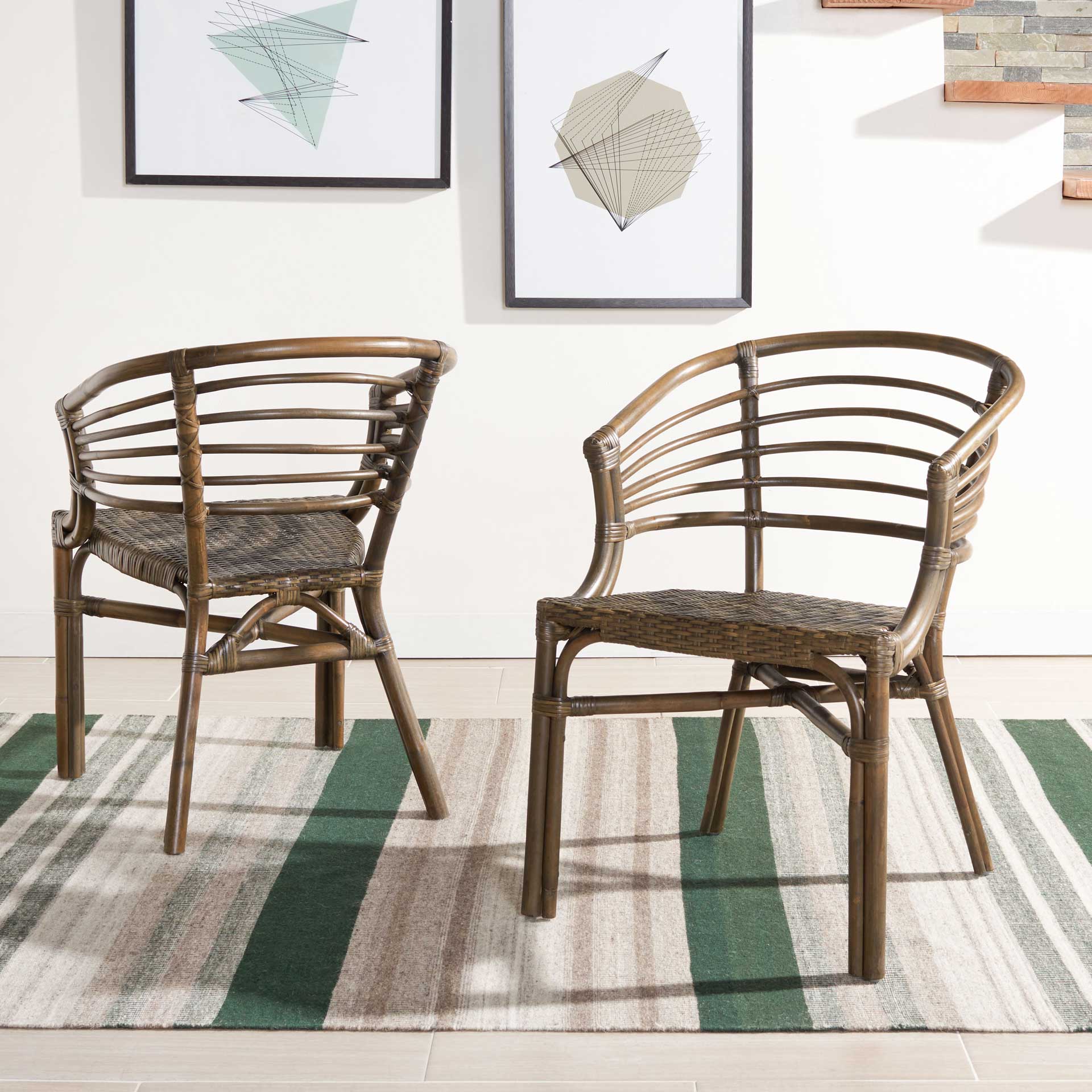 Elisio Rattan Dining Chair Walnut (Set of 2) - Image 7