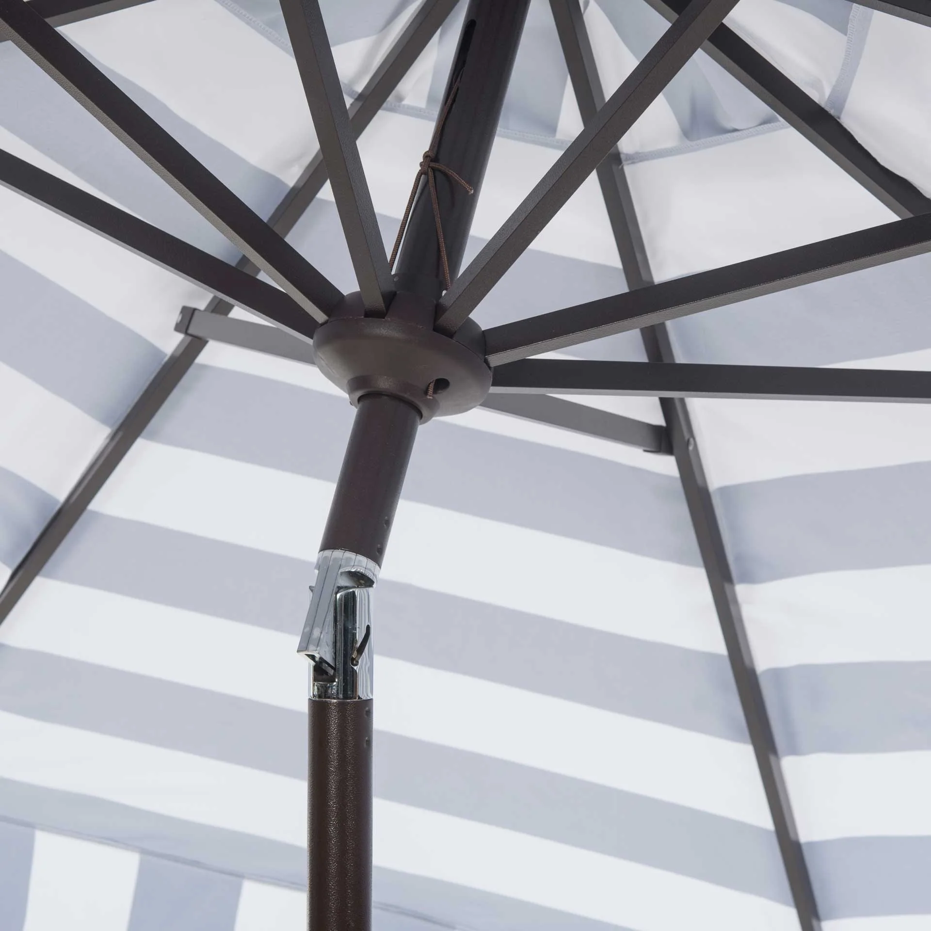 Elita Uv Resistant Auto Tilt Umbrella Navy/White - Image 3