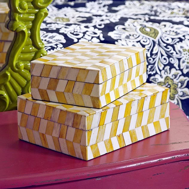 Elite Mellow Yellow Bone Boxes (Set of 2) - Image 2