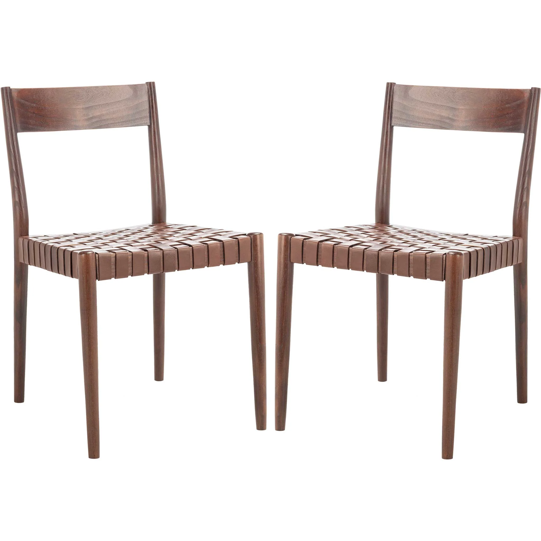 Eliza Leather Dining Chair Cognac/Brown (Set of 2) - Image 2