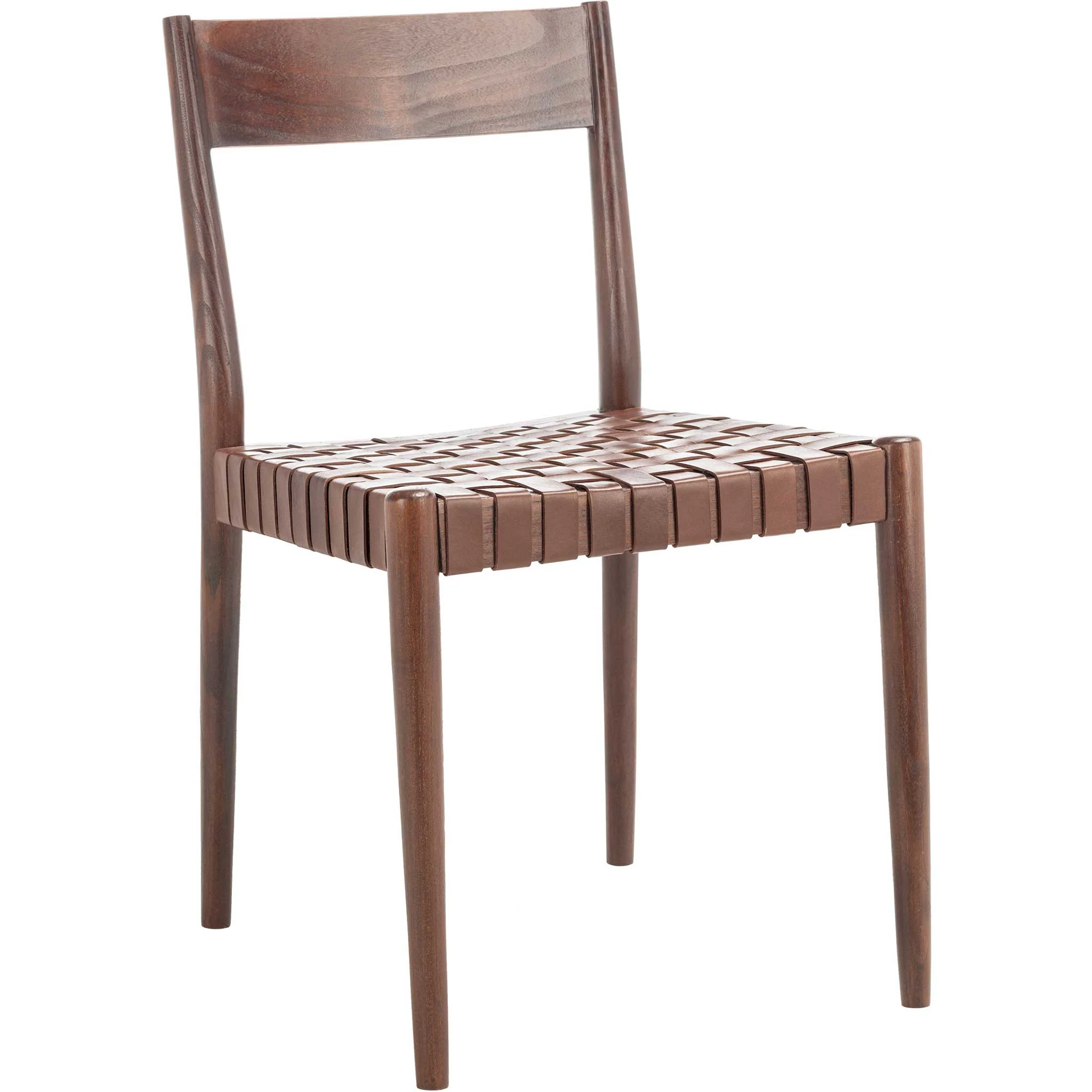 Eliza Leather Dining Chair Cognac/Brown (Set of 2) - Image 3