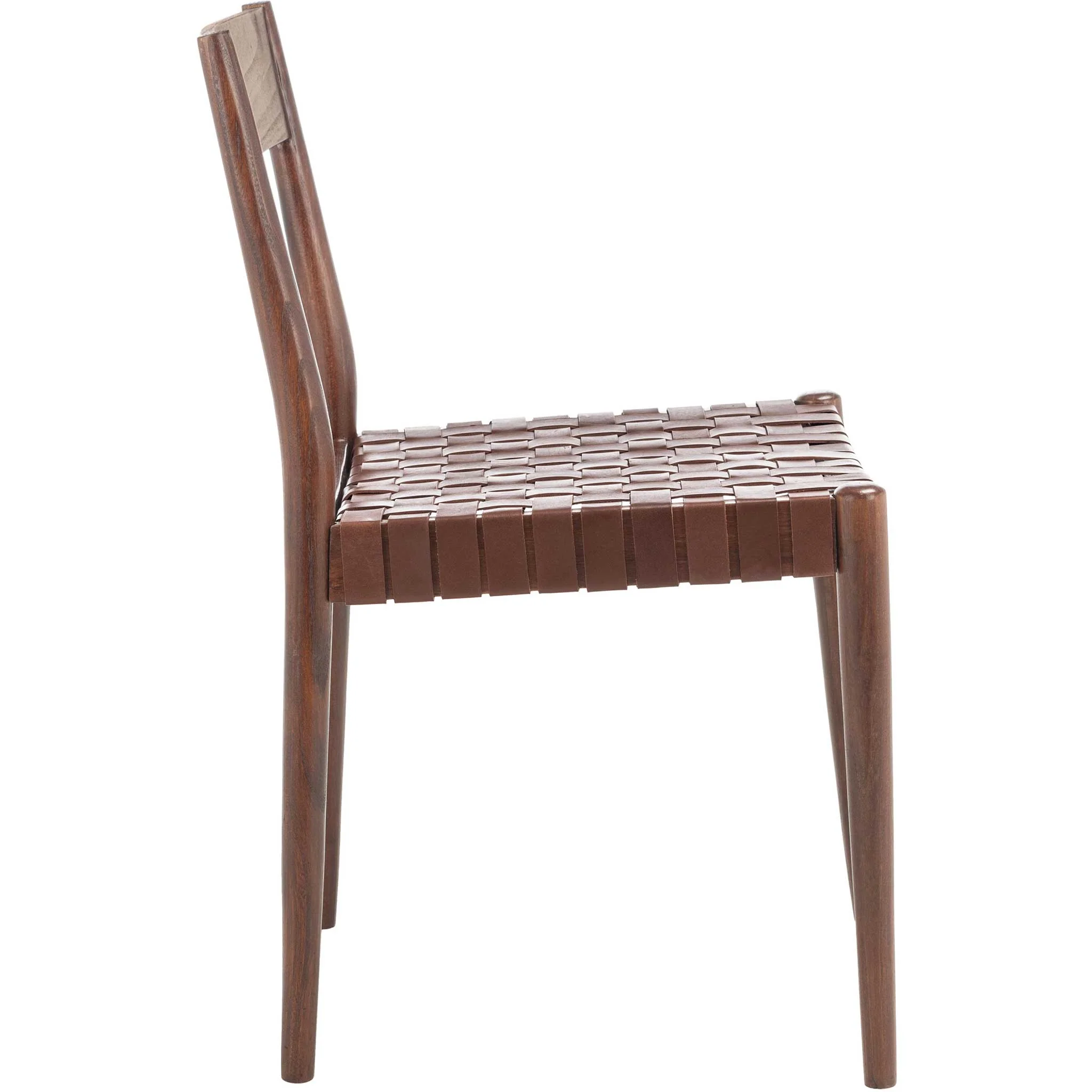 Eliza Leather Dining Chair Cognac/Brown (Set of 2) - Image 4