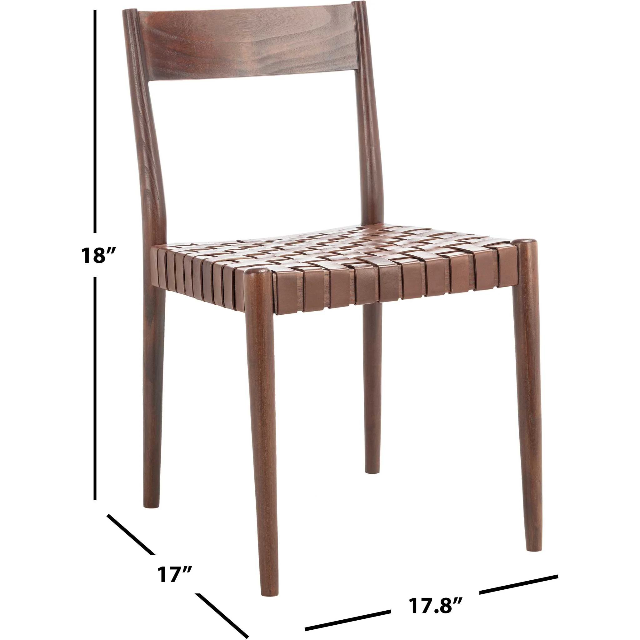 Eliza Leather Dining Chair Cognac/Brown (Set of 2) - Image 9