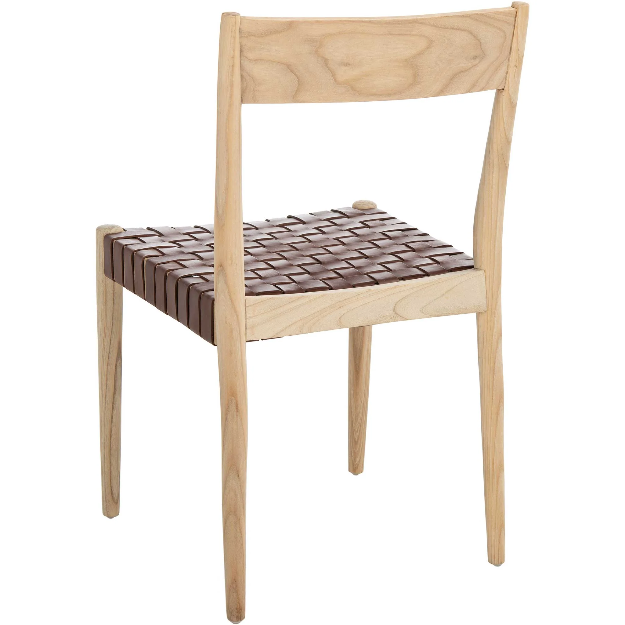 Eliza Leather Dining Chair Cognac/Natural (Set of 2) - Image 5