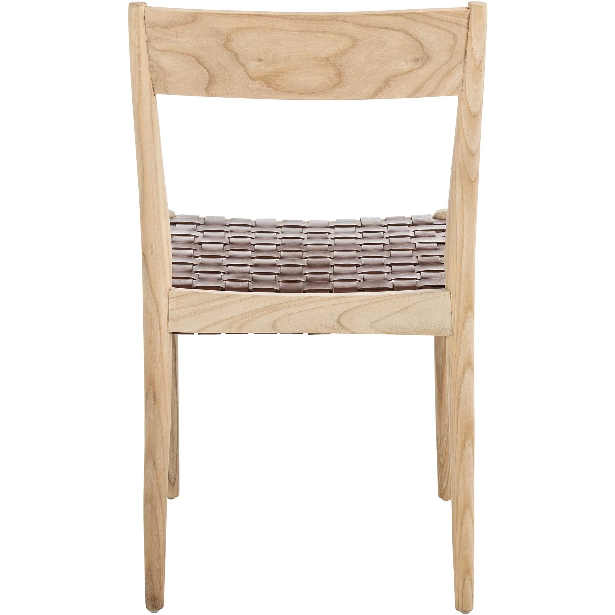 Eliza Leather Dining Chair Cognac/Natural (Set of 2) - Image 6