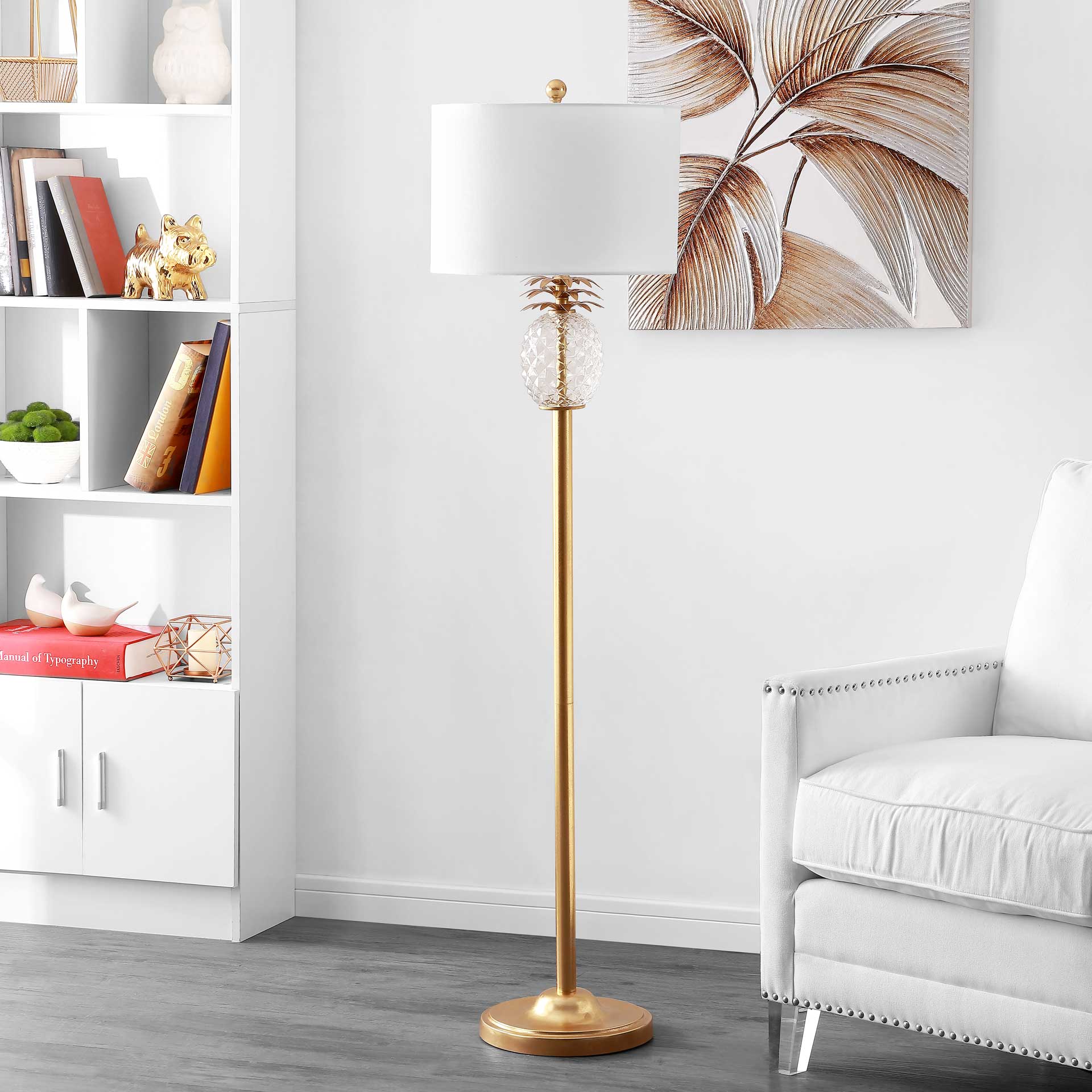 Ellaria Floor Lamp Gold/Clear - Image 3