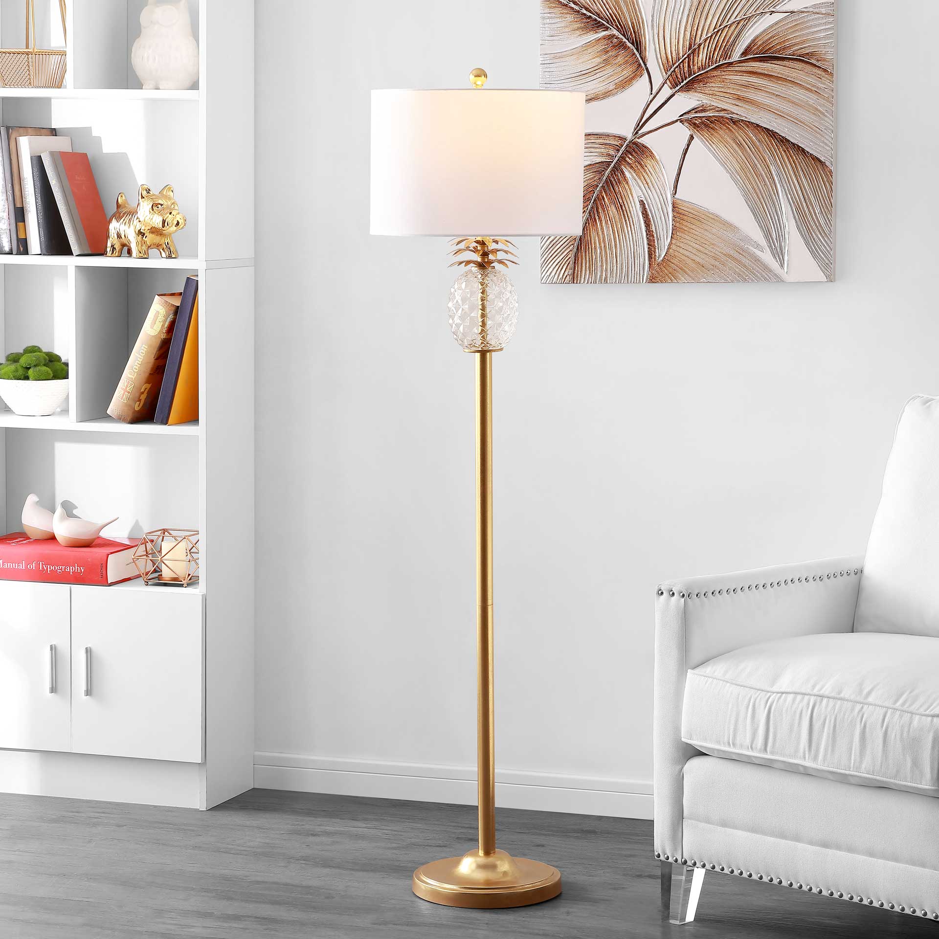 Ellaria Floor Lamp Gold/Clear - Image 4