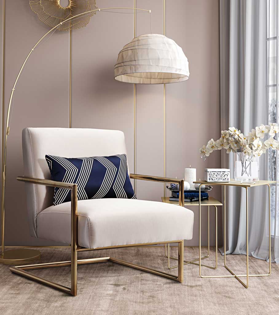 Ellen Beige Linen Chair - Image 7