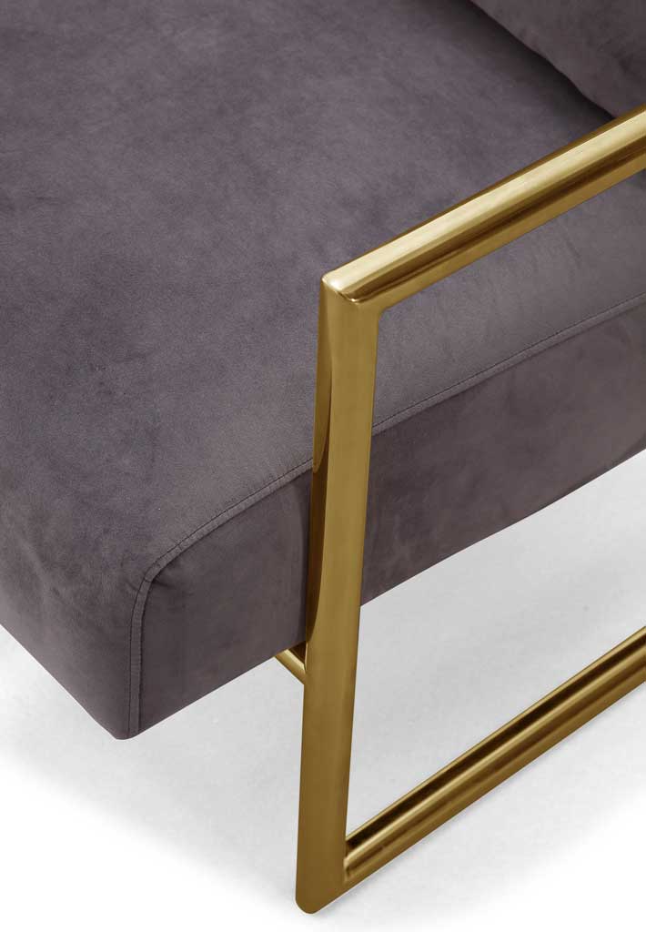 Ellen Gray Velvet Chair - Image 5