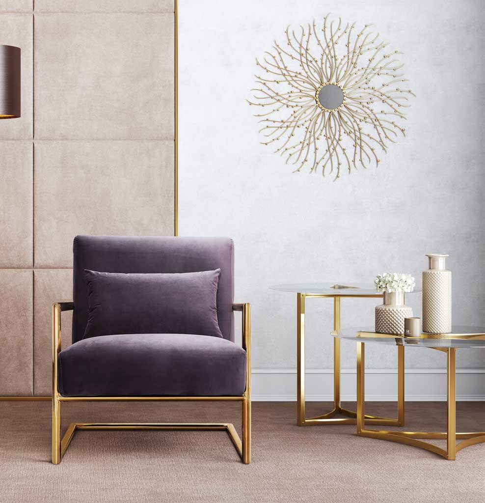 Ellen Gray Velvet Chair - Image 8