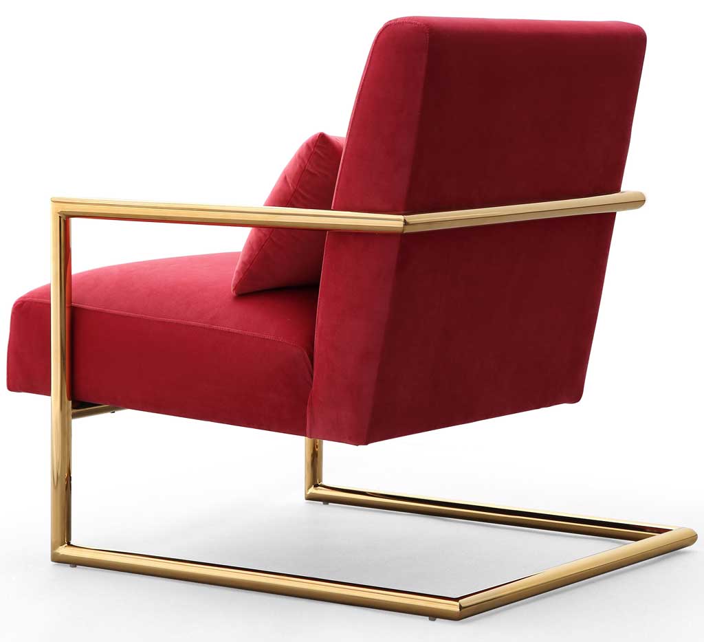 Ellen Pink Velvet Chair - Image 3