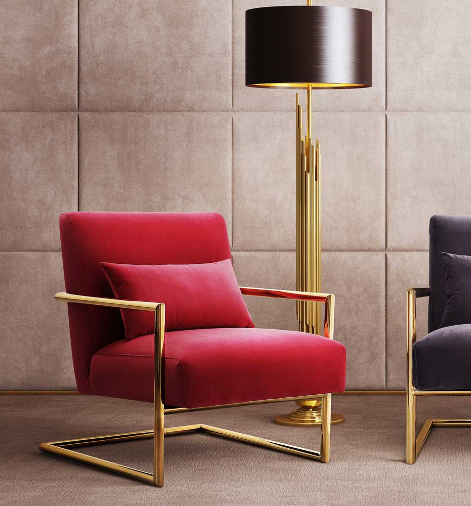Ellen Pink Velvet Chair - Image 7