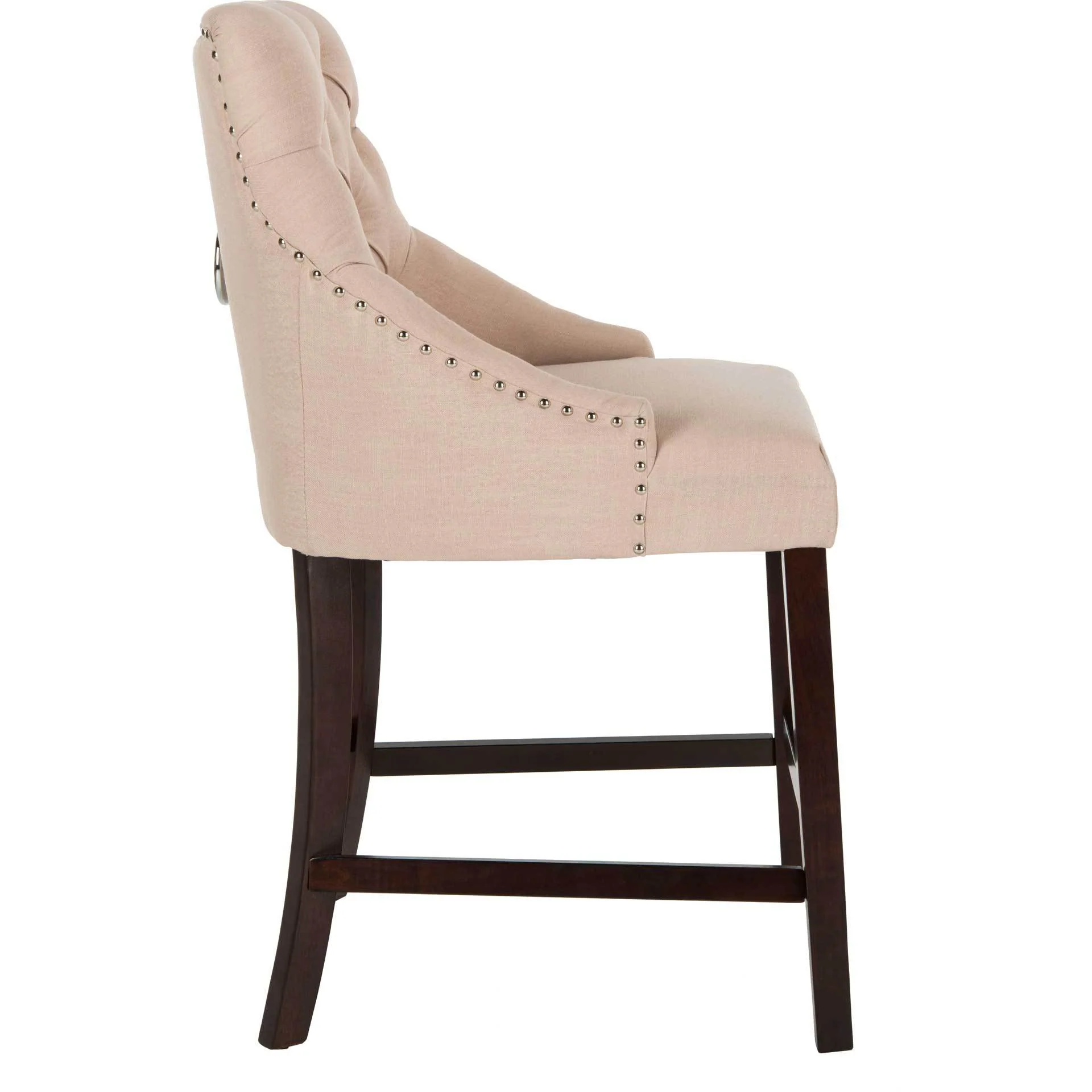 Ellianna Tufted Wing Back Bar Stool Beige (Set of 2) - Image 10