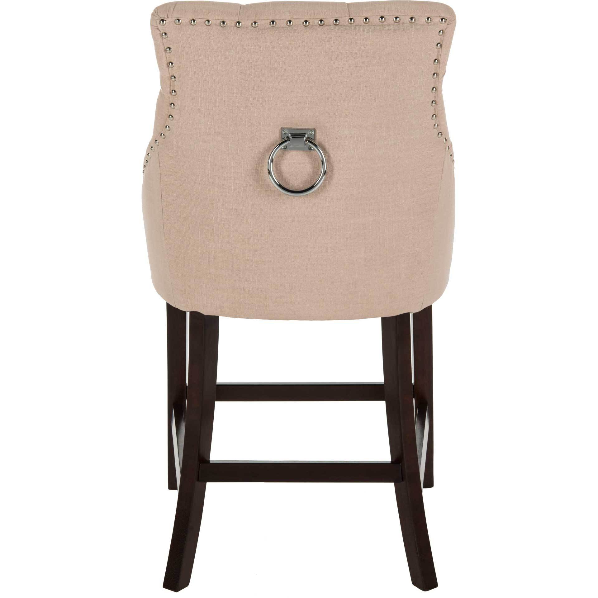 Ellianna Tufted Wing Back Bar Stool Beige (Set of 2) - Image 11