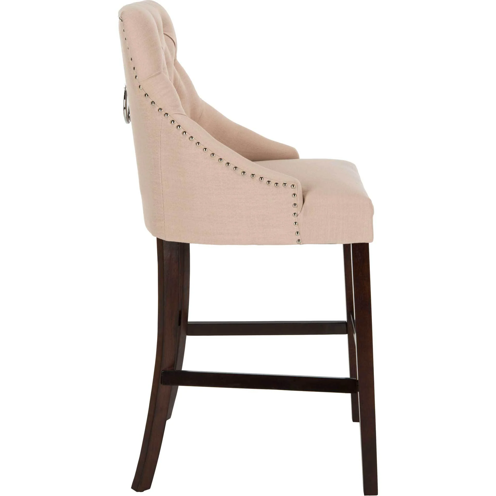 Ellianna Tufted Wing Back Bar Stool Beige (Set of 2) - Image 3