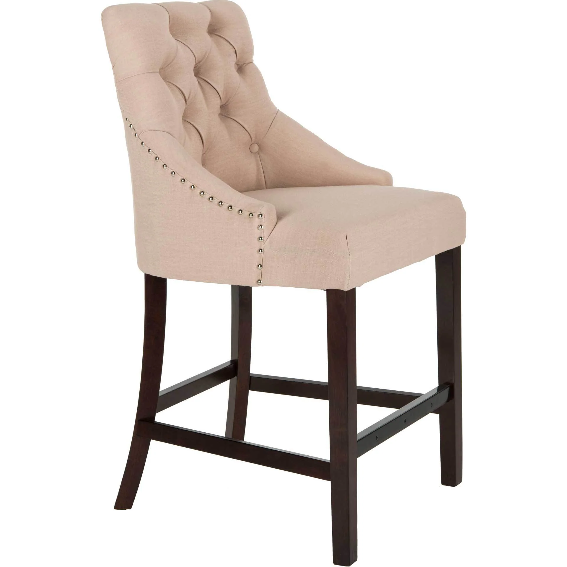 Ellianna Tufted Wing Back Bar Stool Beige (Set of 2) - Image 8