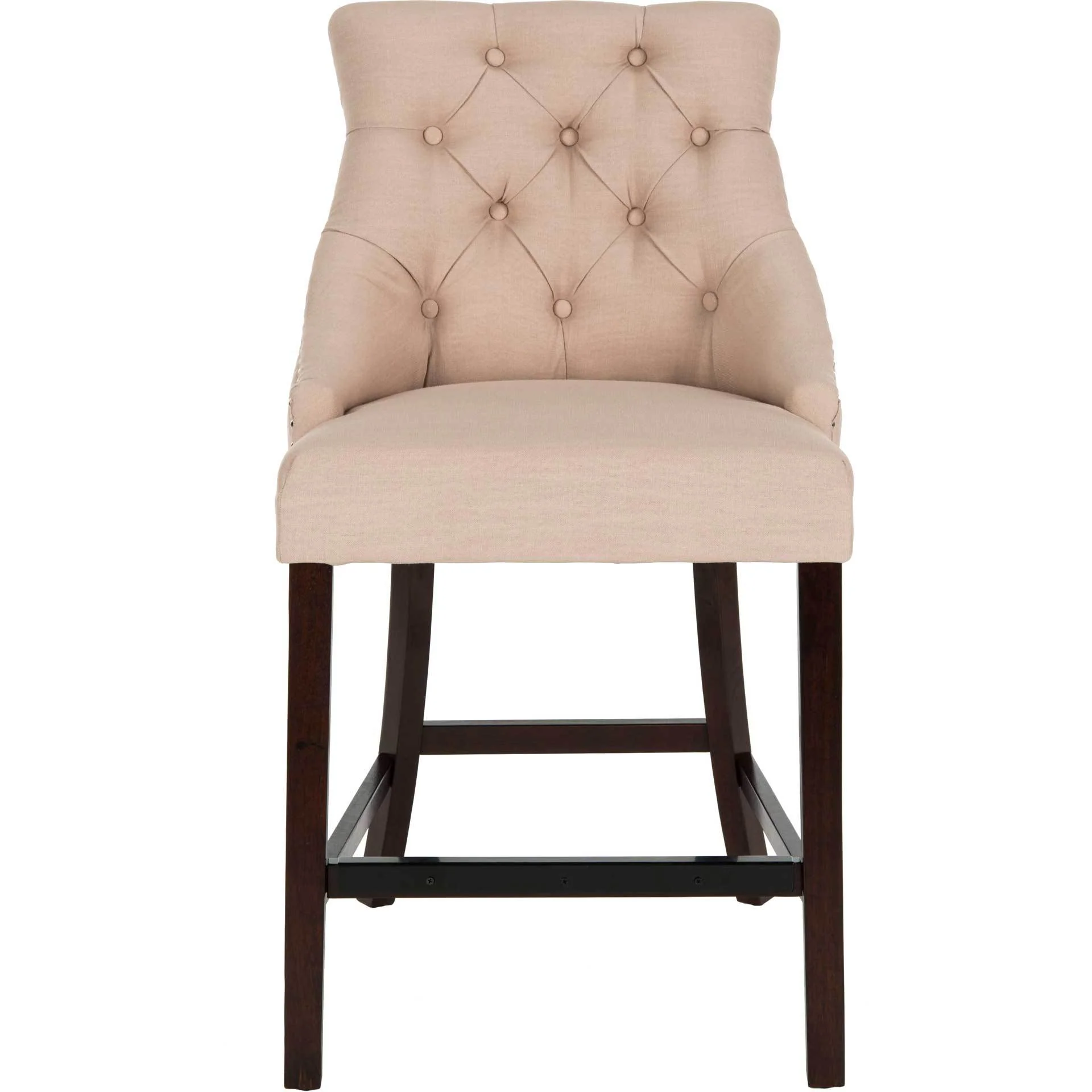 Ellianna Tufted Wing Back Bar Stool Beige (Set of 2) - Image 9