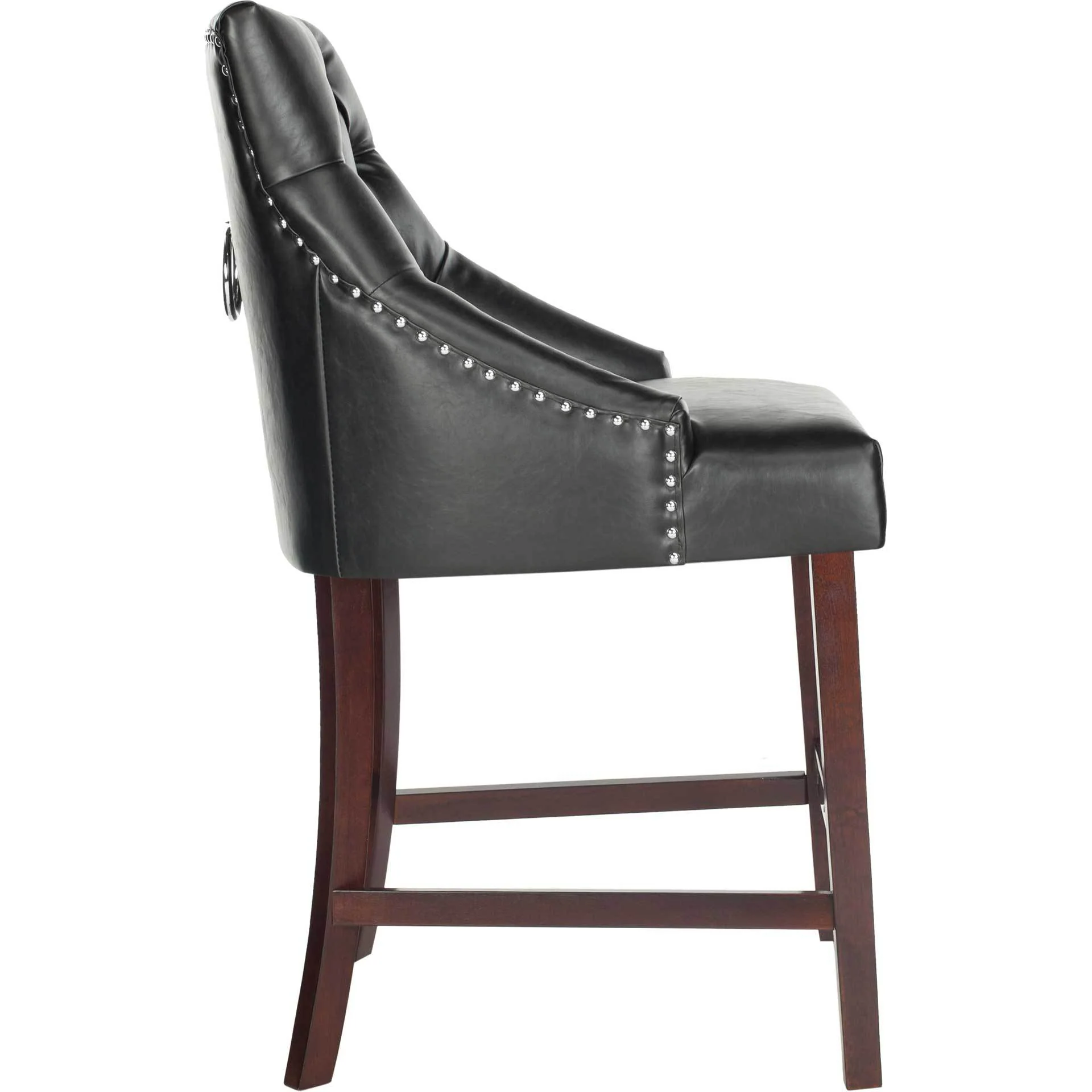 Ellianna Tufted Wing Back Bar Stool Black (Set of 2) - Image 10