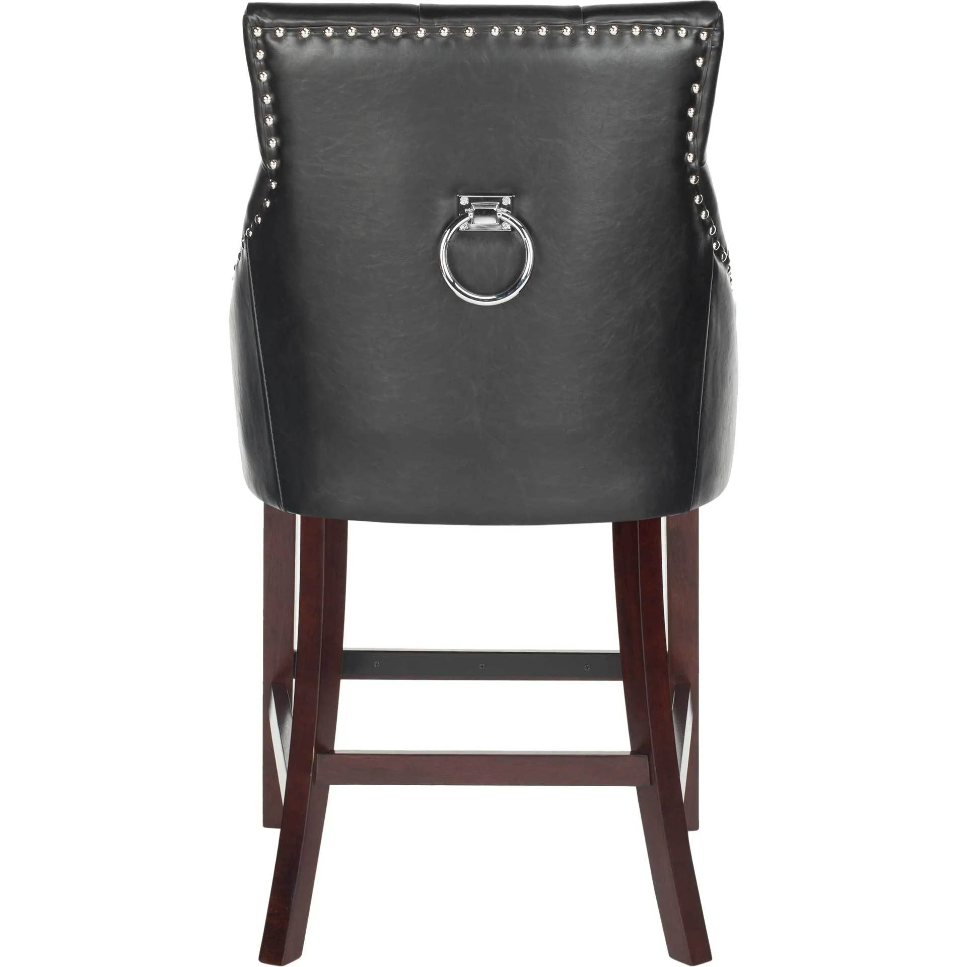 Ellianna Tufted Wing Back Bar Stool Black (Set of 2) - Image 11