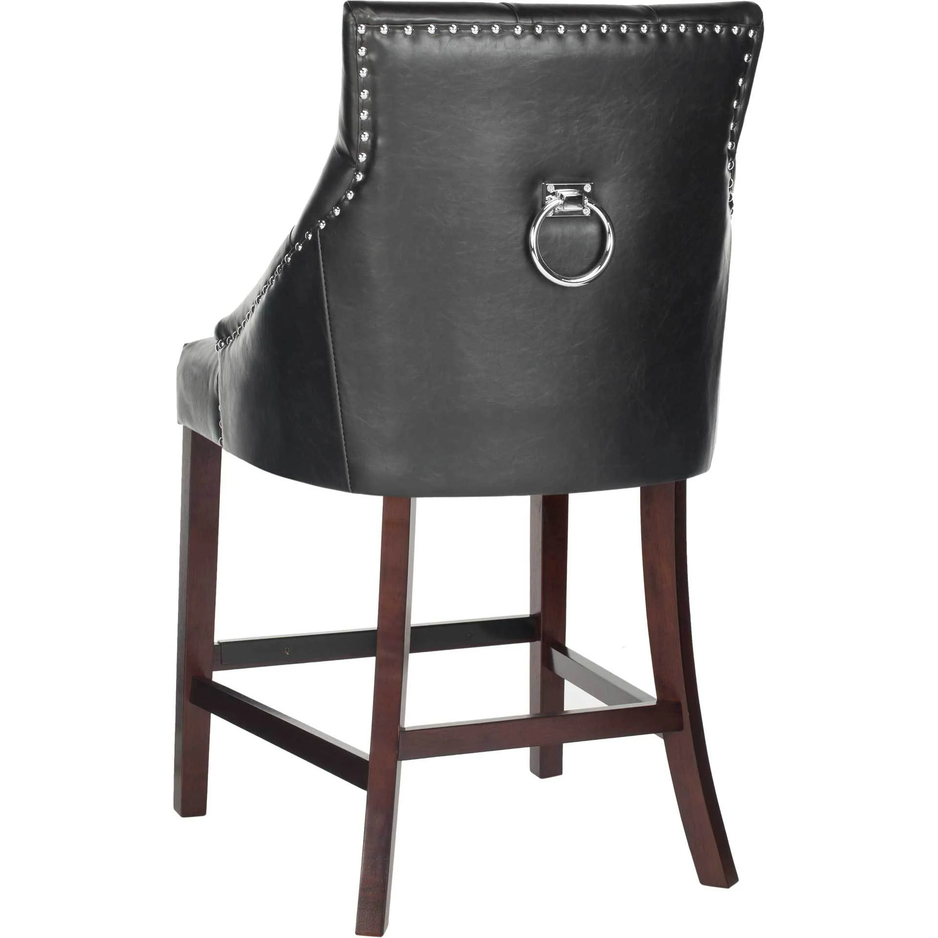 Ellianna Tufted Wing Back Bar Stool Black (Set of 2) - Image 12