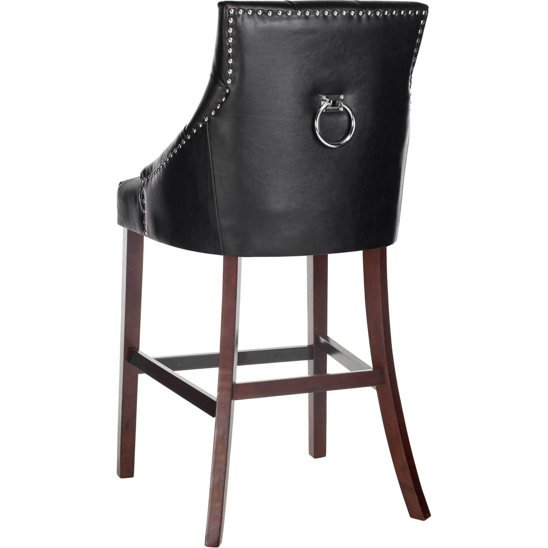 Ellianna Tufted Wing Back Bar Stool Black (Set of 2) - Image 5