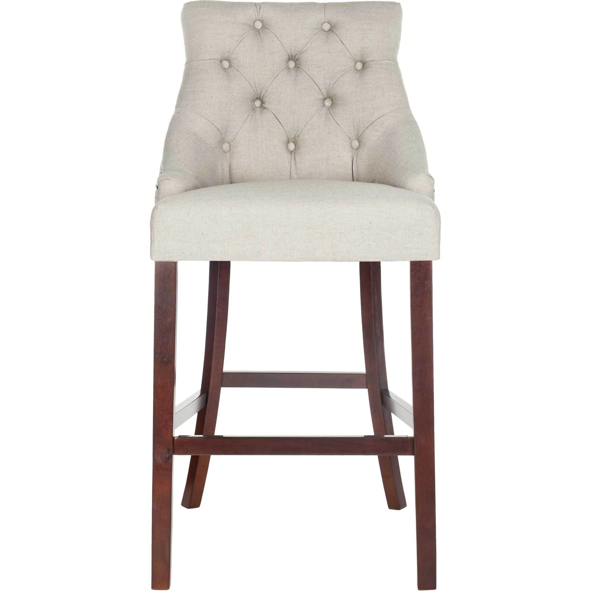 Ellianna Tufted Wing Back Bar Stool Light Gray (Set of 2) - Image 2