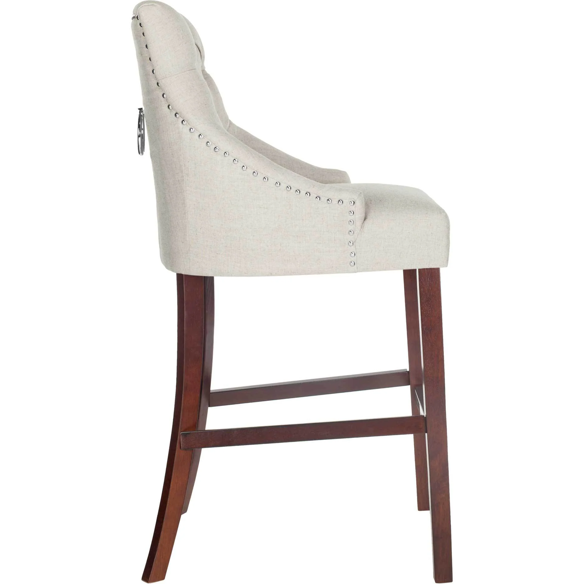 Ellianna Tufted Wing Back Bar Stool Light Gray (Set of 2) - Image 3