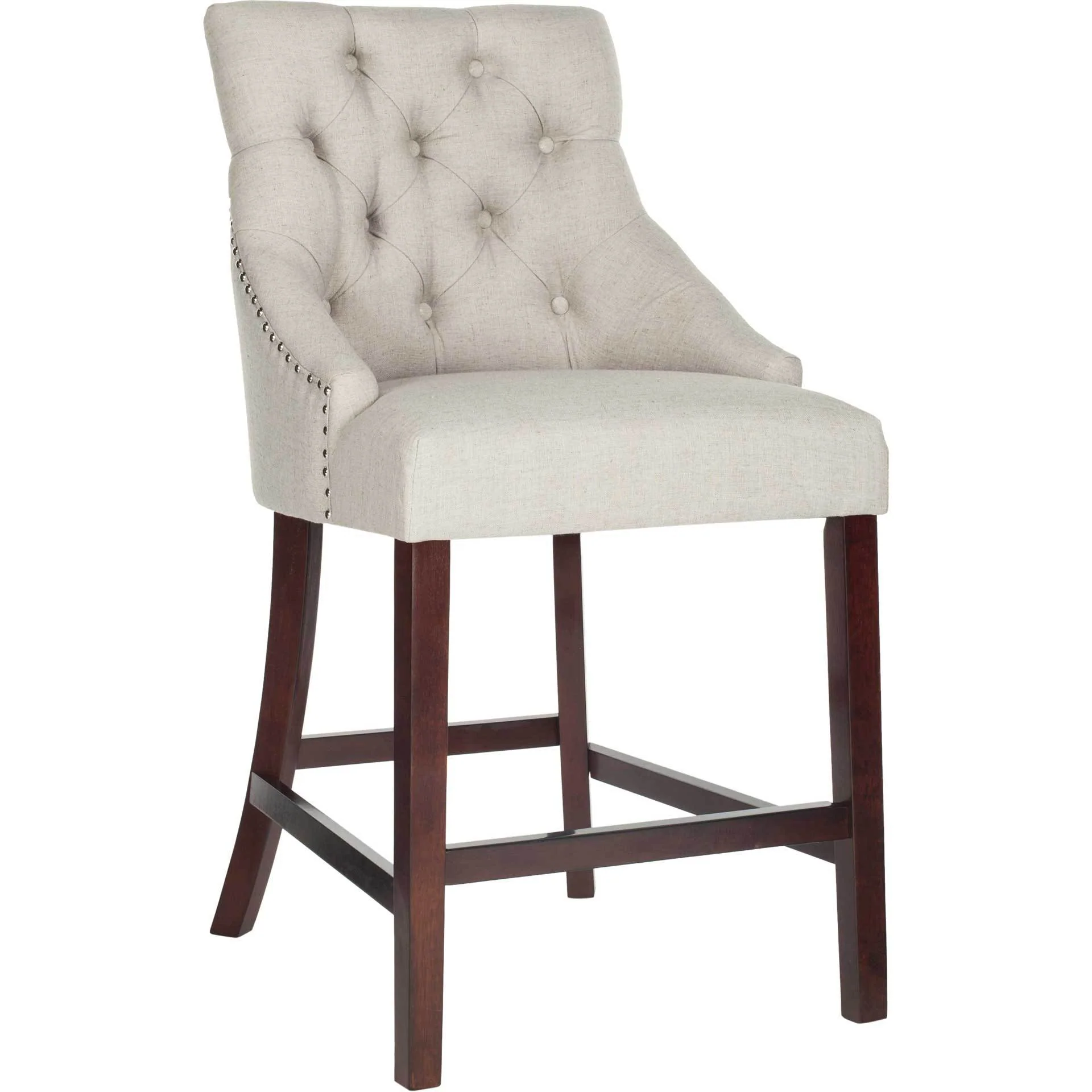 Ellianna Tufted Wing Back Bar Stool Light Gray (Set of 2) - Image 8