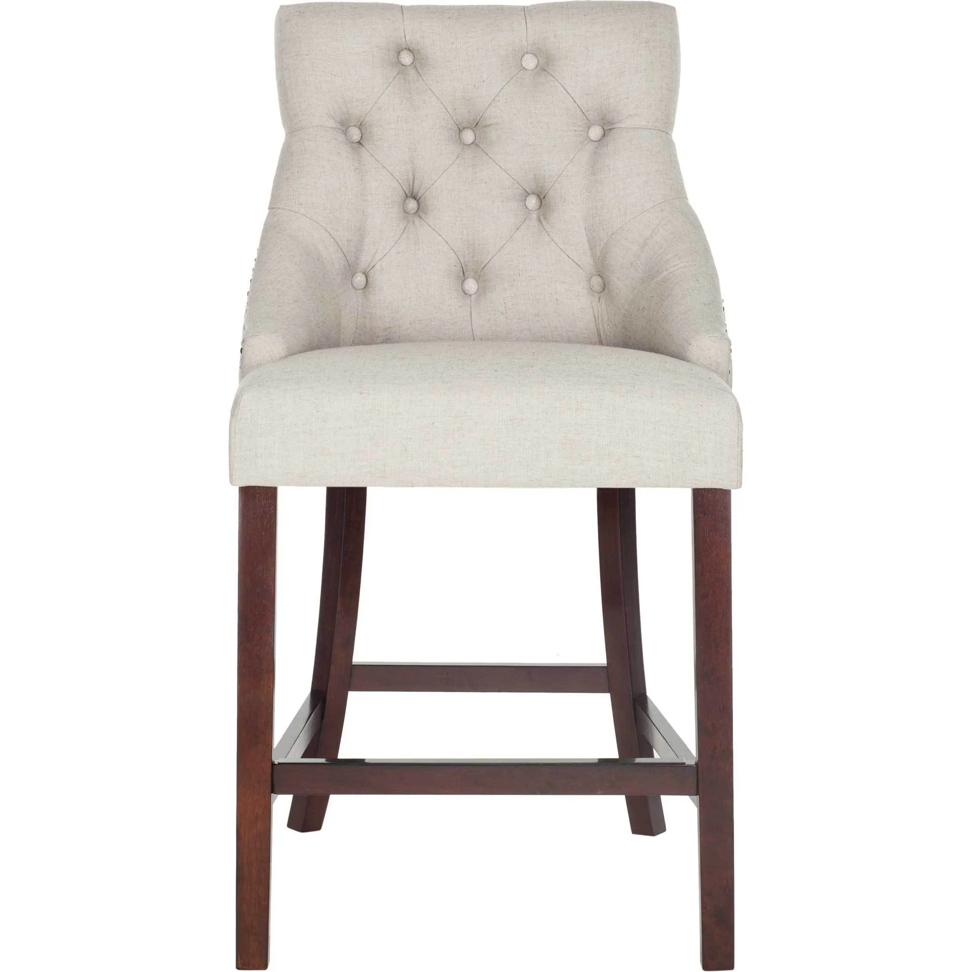 Ellianna Tufted Wing Back Bar Stool Light Gray (Set of 2) - Image 9