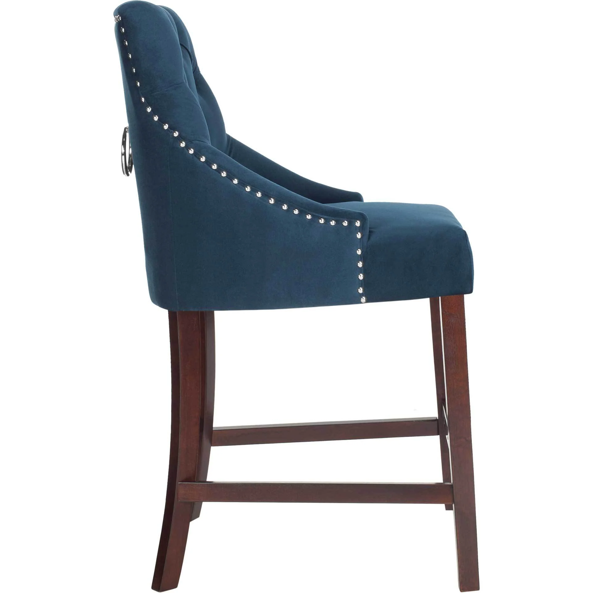 Ellianna Tufted Wing Back Bar Stool Navy (Set of 2) - Image 10