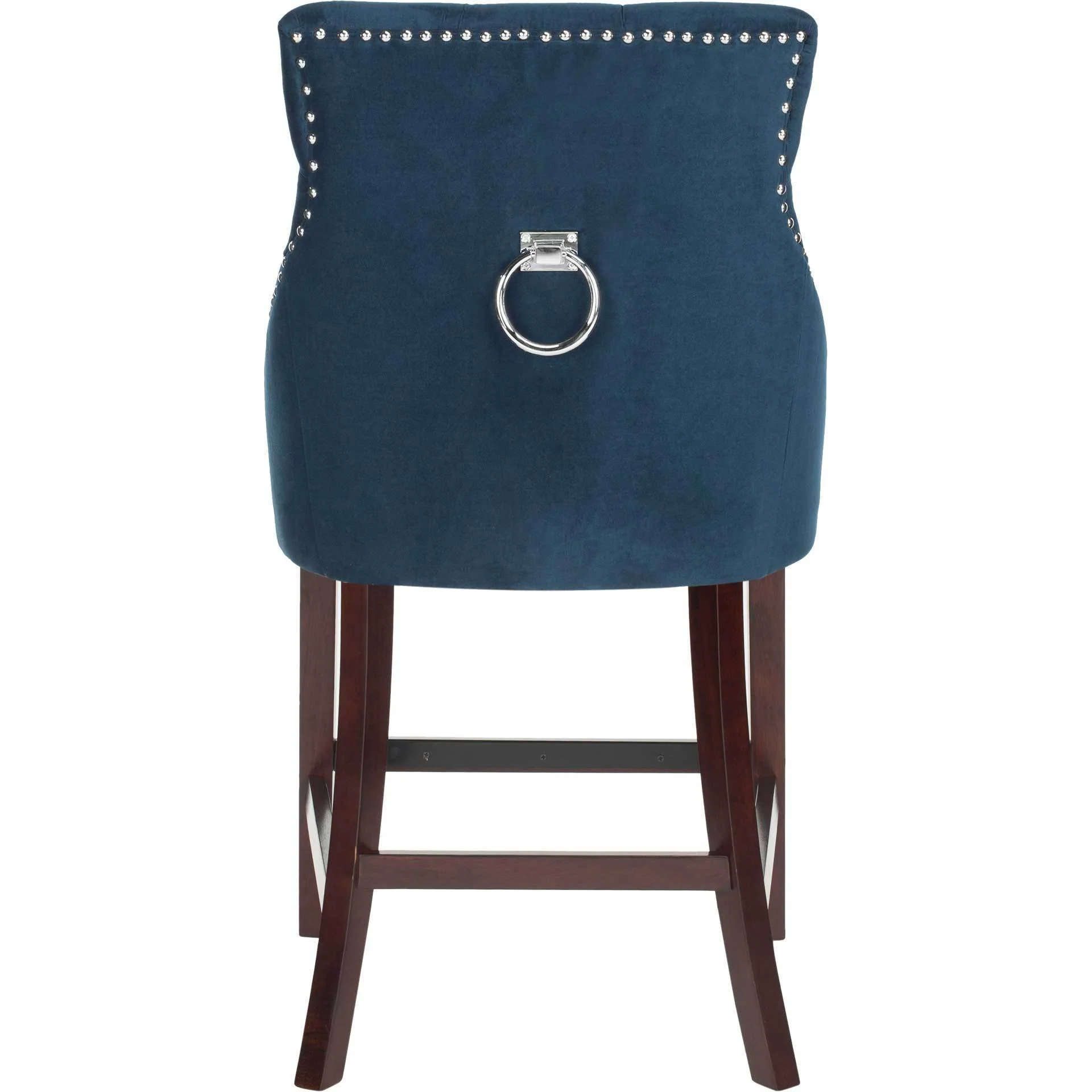 Ellianna Tufted Wing Back Bar Stool Navy (Set of 2) - Image 11