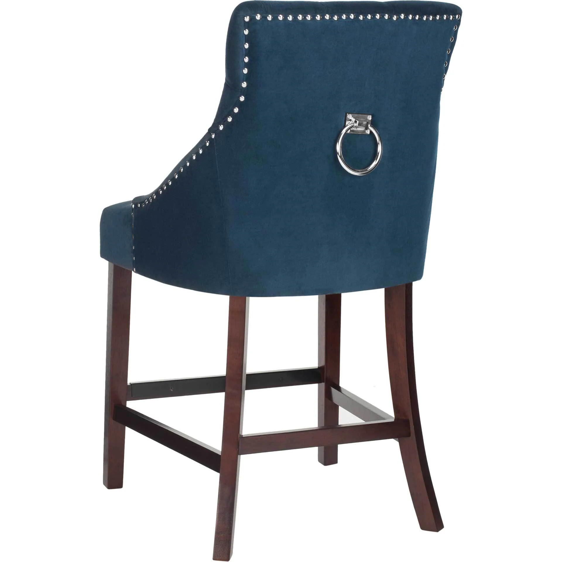 Ellianna Tufted Wing Back Bar Stool Navy (Set of 2) - Image 12