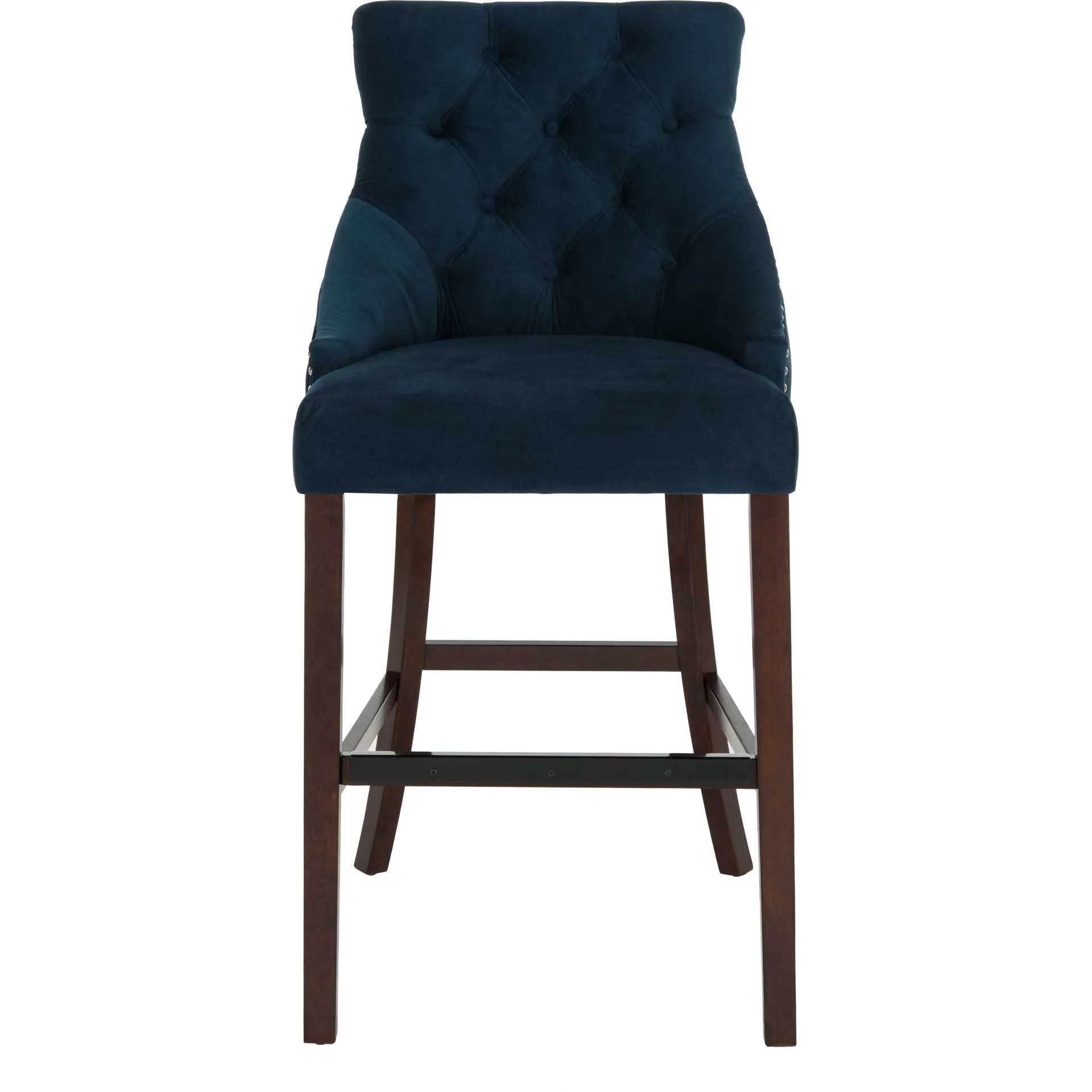 Ellianna Tufted Wing Back Bar Stool Navy (Set of 2) - Image 2