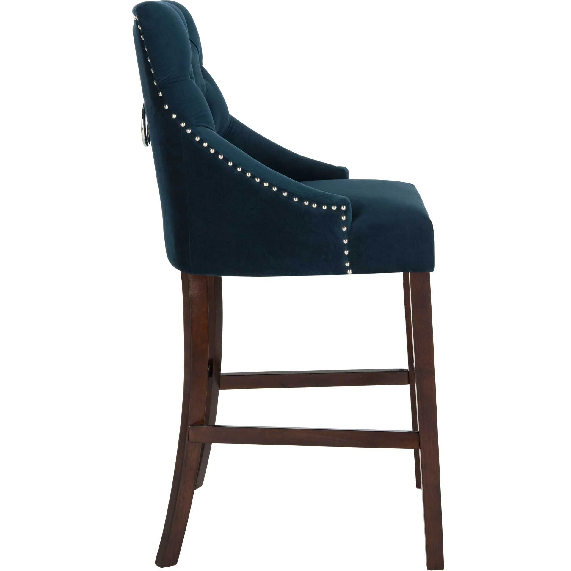 Ellianna Tufted Wing Back Bar Stool Navy (Set of 2) - Image 3
