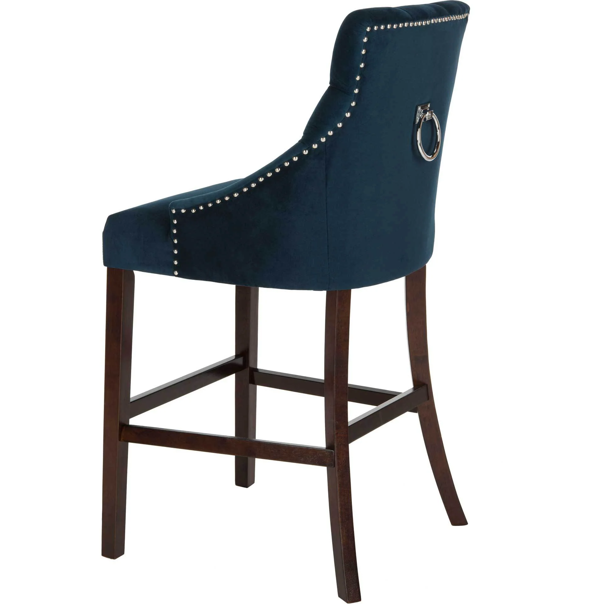 Ellianna Tufted Wing Back Bar Stool Navy (Set of 2) - Image 5